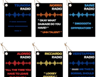 F1 Team Radio Zitat Schlüsselanhänger: Motorsport Fan Geschenk, benutzerdefinierte Option verfügbar