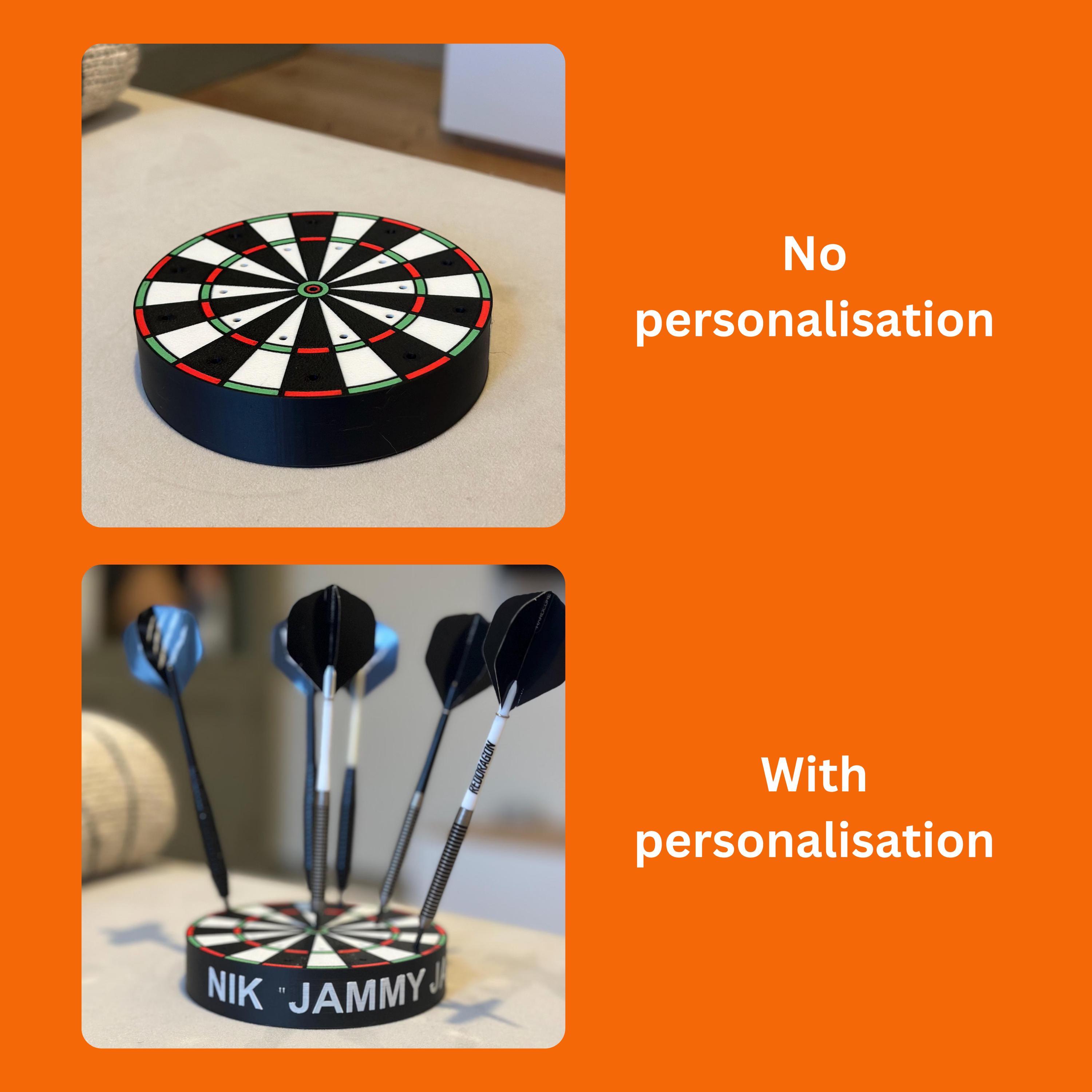 Dart Board Holder - Darts Organizer - Personalised Dart Storage - Game Room Decor - Home bar - Man cave