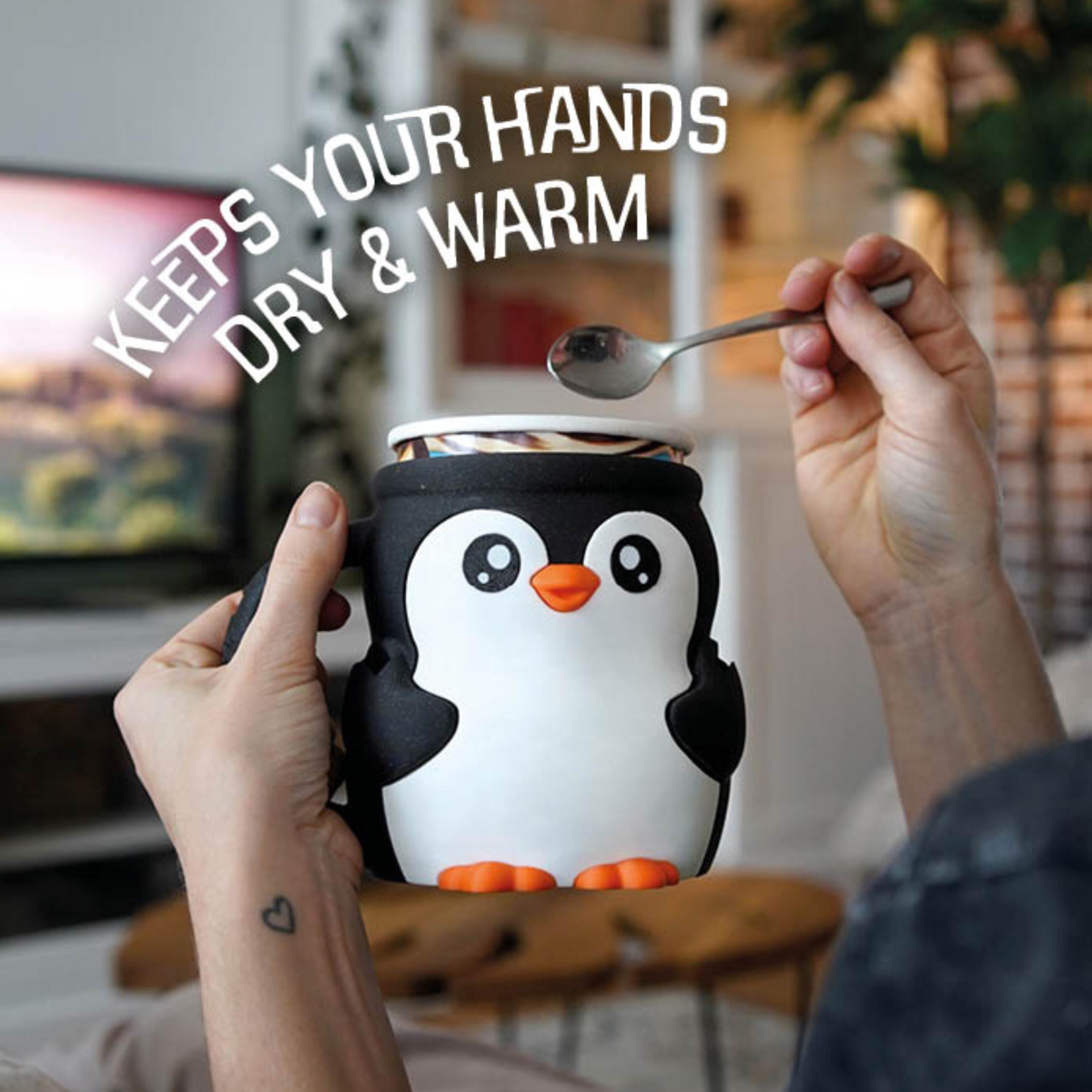 Penguin Ice Cream Pint Holder – 3D Printed Gift with Spoon Slot – Fits Ben & Jerry’s and Haagen-Dazs – Cute Kitchen & Sofa Accessory