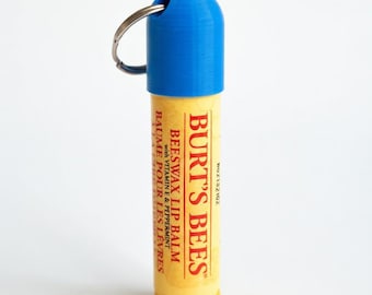 3D Printed Lip Balm Keychain Holder - Fits Burt's Bees