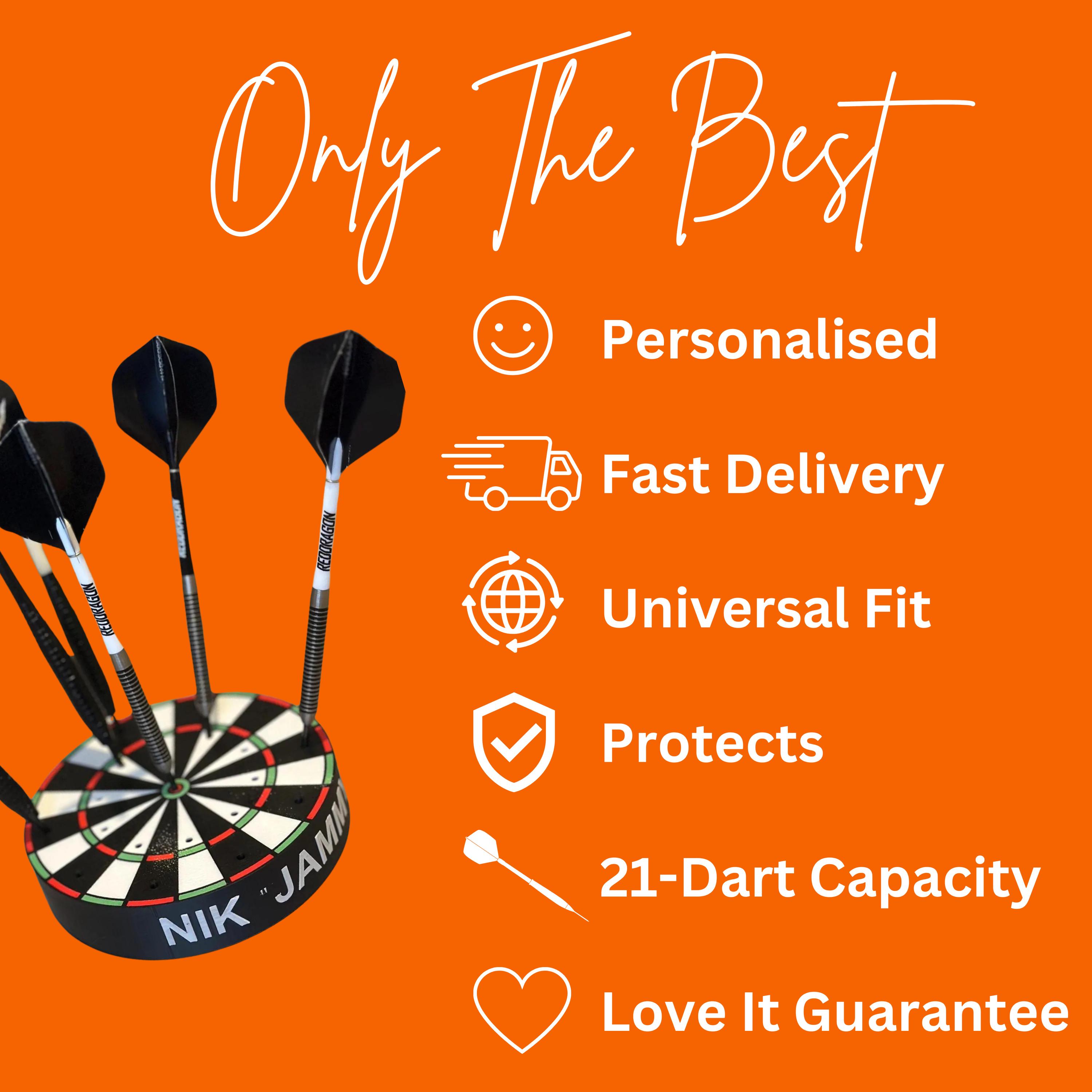 Dart Board Holder - Darts Organizer - Personalised Dart Storage - Game Room Decor - Home bar - Man cave