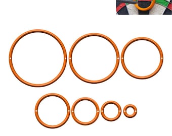 Darts Übungsringe Set (7 Ringe 10–70 mm) | Dartscheibe Zielgenauigkeits-Trainer | Inklusive 7 Pins & Spielanleitung | Geschicklichkeitspräzisionstraining