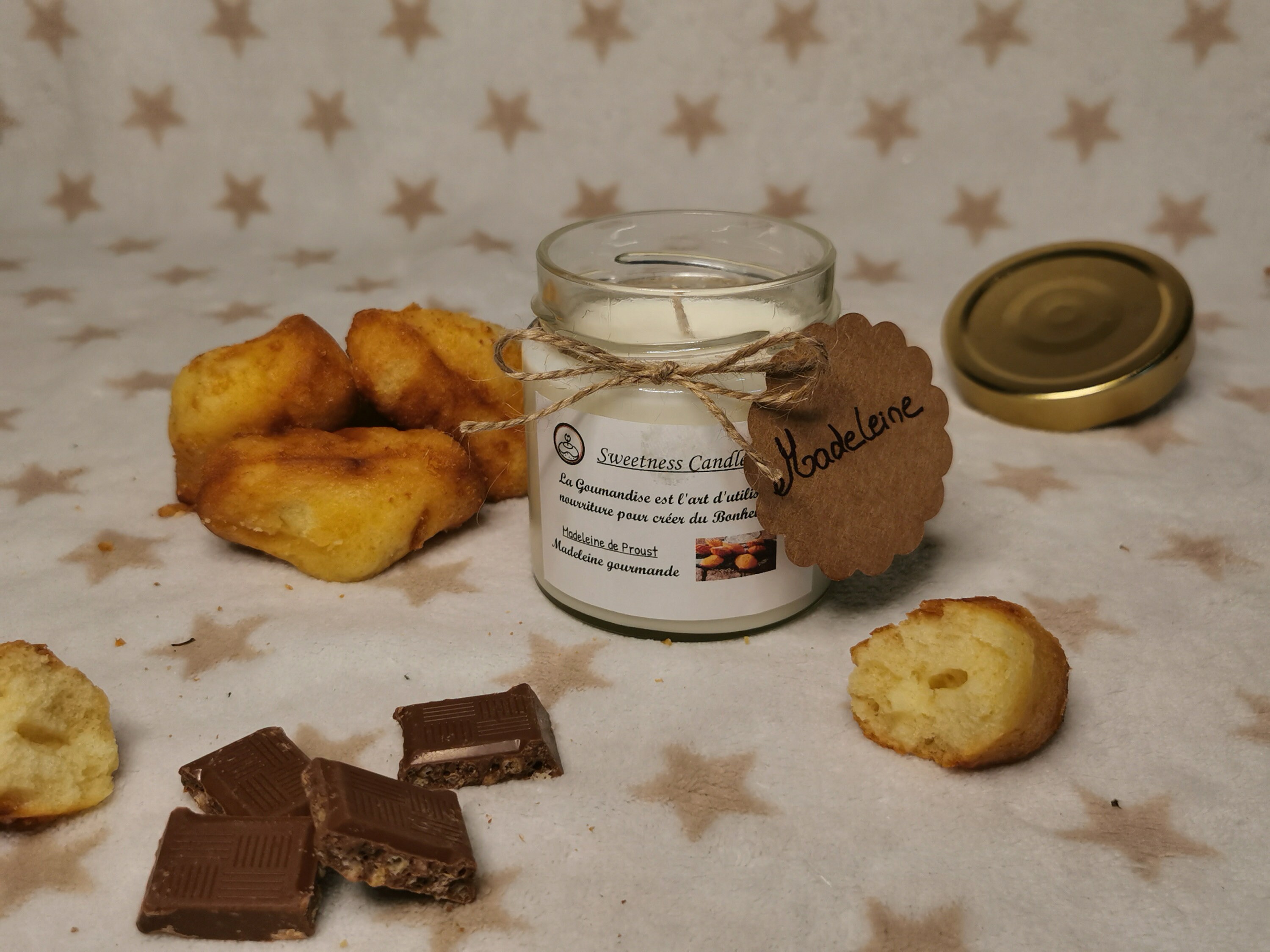 Bougie Artisanale, à La Cire de Soja, Madeleine Gourmande