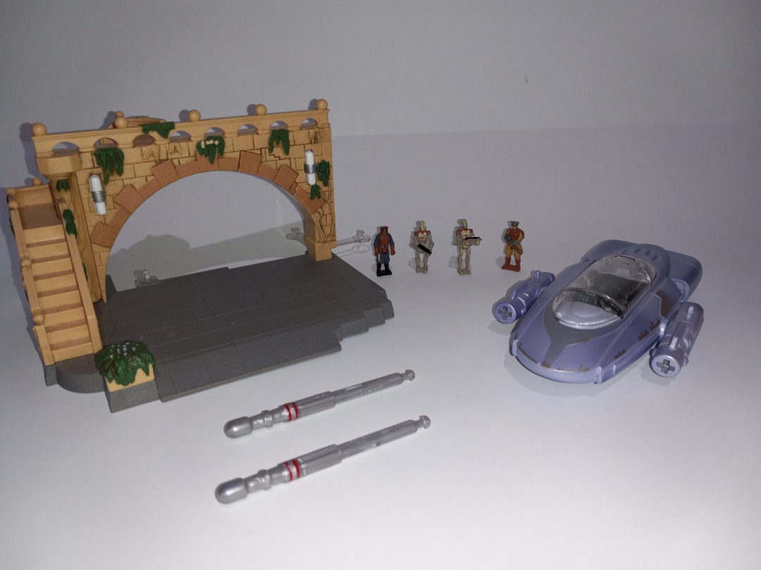 Star Wars Épisode 1 Action Fleet Sneak Preview Set Gian Speeder Et Theed Palace Hasbro Gallob