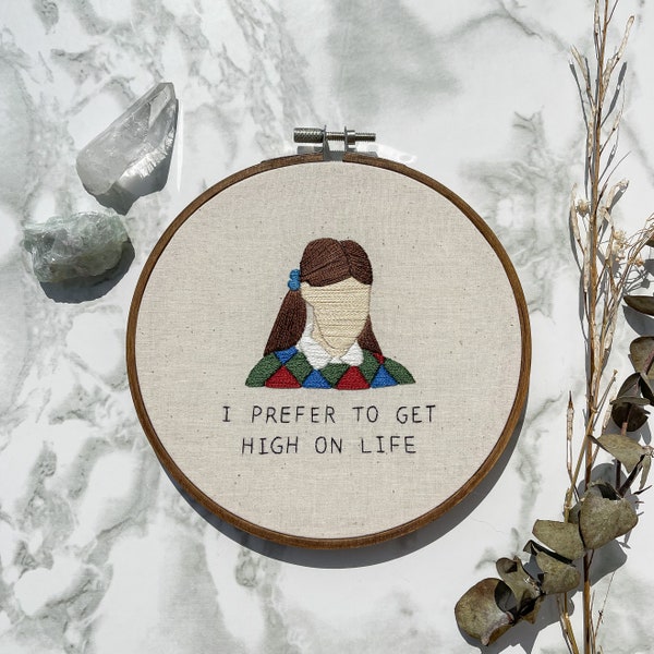 Freaks and Geeks Millie Inspired Embroidery Hoop Art (6" Hand Sewn) - Needle Art, Wall Hangings, Gifts