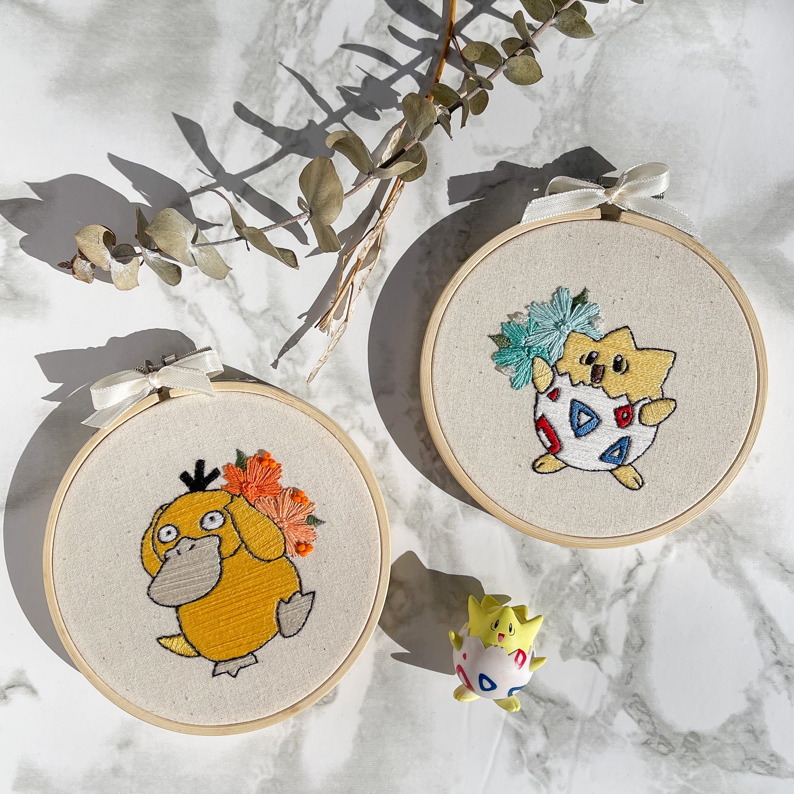 Pokémon Inspired Embroidery Hoop Art - the Floral Collection (4