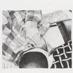 Original artwork, drawing, graphite, figure, figure drawing