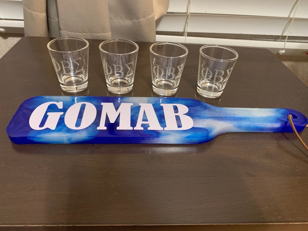 Fraternity Shot Flight Paddle With Custom Shot Glasses Etsy