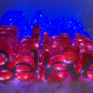 Resin Believe Stand Alone Sign