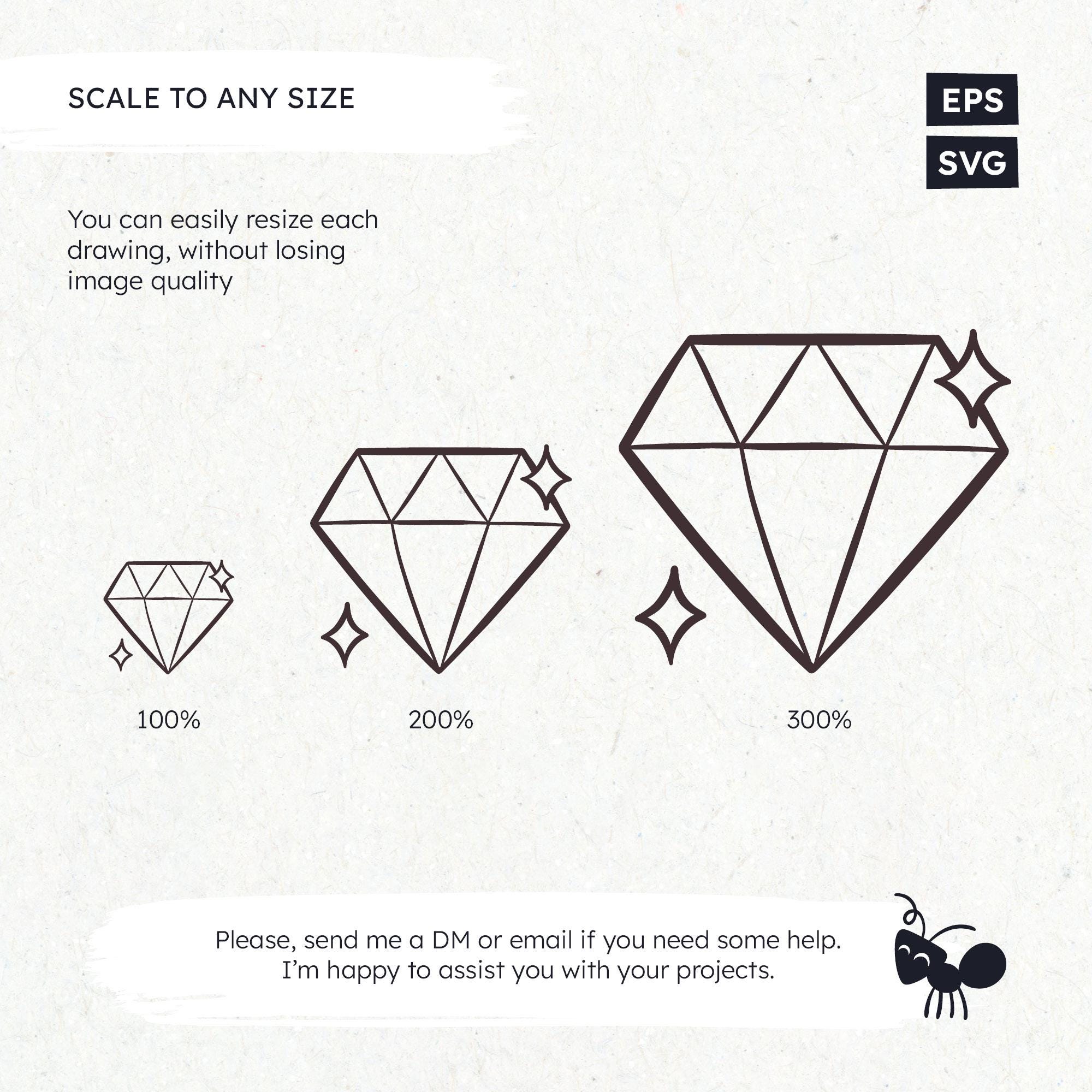 Jewelry Icons: Rings, Gems and Complements. Vector SVG, EPS, PNG - Etsy