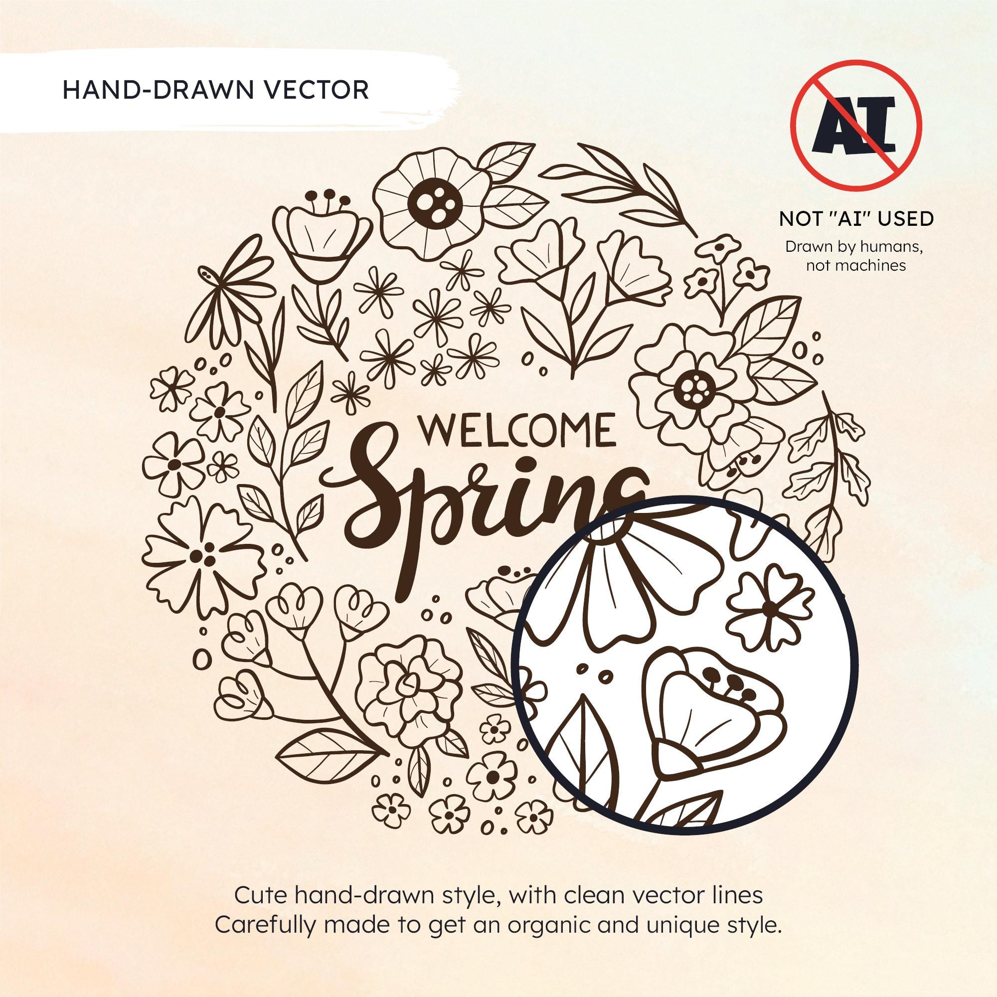 Spring Floral SVG, Cute Spring Cliparts, Seasonal Spring, Floral ...