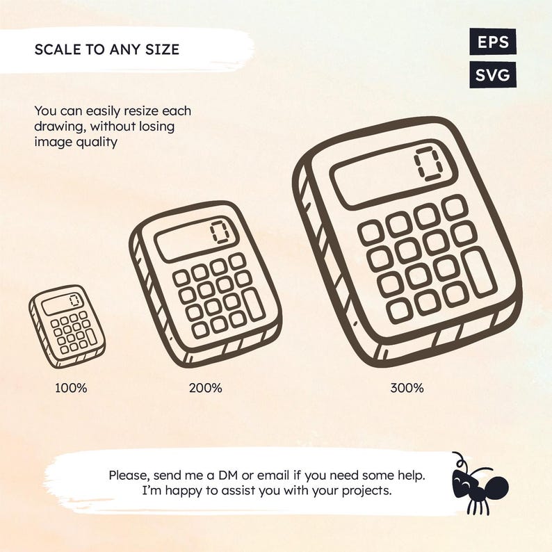 Math Doodles: School Subject Clipart Set (EPS, SVG, PNG) Digital ...