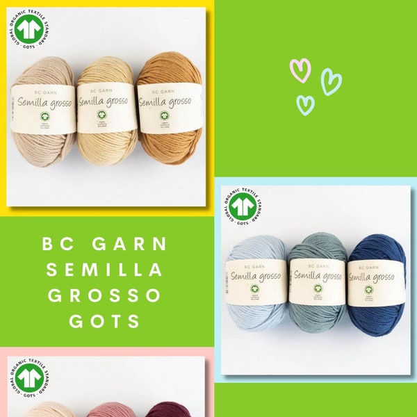 Semilla grosso GOTS organic yarn for babies Fair Trade bulky wool Bulky organic yarn for babies Sustainable non mulesed wool Nontoxic dyes