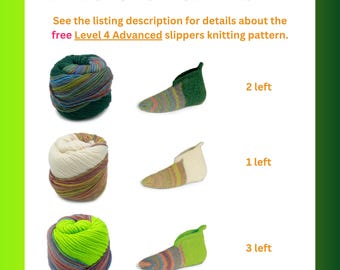 Super Bulky Wool - 14-Ply Slippers Yarn For Knitting and Felting | Blend of Solid and Multicolors | 200 Grams, 219 Yards | Laines du Nord