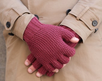 Merino Wool Fingerless Gloves For Men - Easy LEVEL 2 Knitting Pattern For An ADVANCED Beginner | Lewis Fingerless Gloves | Jody Long Ciao