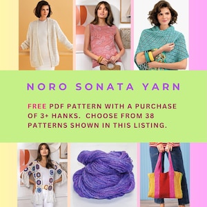 Noro Sonata | Luxurious Eco-Friendly Japanese Yarn | Fine Weight 2 | 100 grams | Organic Cotton, Silk, Rayon, and Nylon | Semi-Solid Colors