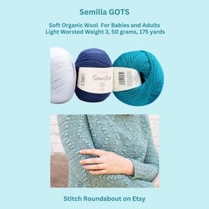 Semilla GOTS Organic Baby Yarn by BC Garn | Non Mulesed Soft Worsted Weight Wool For Babies and Adults | 50 grams | Eco Friendly, Fair Trade