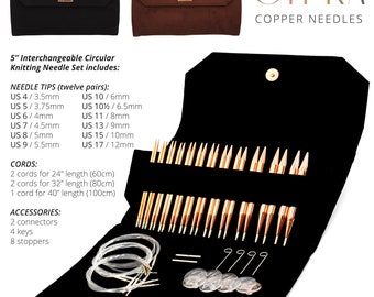 Lykke copper interchangeable knitting needles — Beesybee Fibers