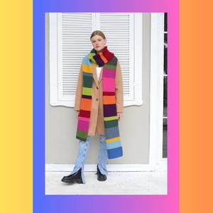 Striped Wool Coat - Etsy
