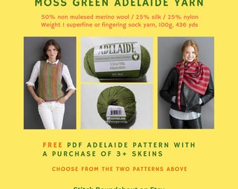 Adelaide by Queensland | Fingering-Weight 1 | Non Mulesed Merino Wool, Silk, and Nylon | Superfine Yarn For Knitting | 100 grams, 436 yards