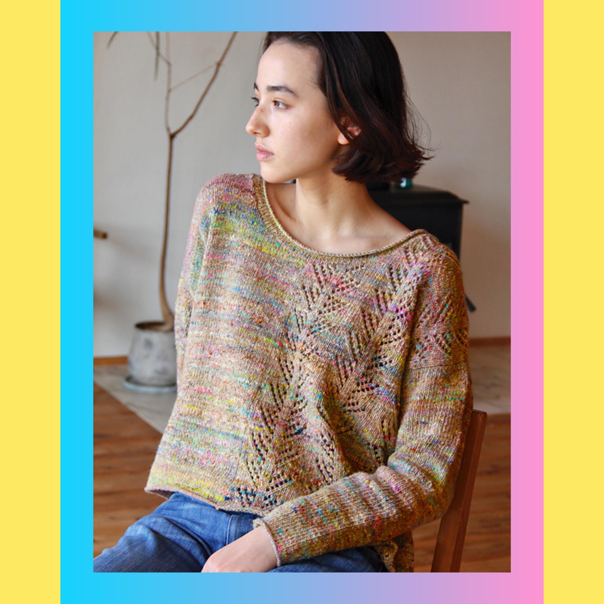 Black with Rainbow Logo Knitted Pullover