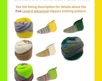 Super Bulky Wool - 14-Ply Slippers Yarn For Knitting and Felting | Blend of Solid and Multicolors | 200 Grams, 219 Yards | Laines du Nord