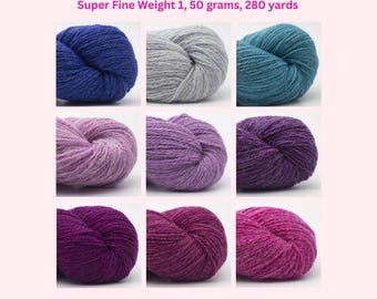 Bio Shetland by BC Garn | GOTS Organic Fingering Wool Weight 1 | Non Mulesed Superfine Yarn For Knitting | 50 grams, 280 yards | Fair Trade