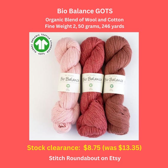 Soft 8-Ply Sport Weight 2 Yarn For Babies and Adults - Bio Balance by BC Garn | Blend of Eco Cotton and Mulese-Free Wool | 50 Grams, 246 Yds