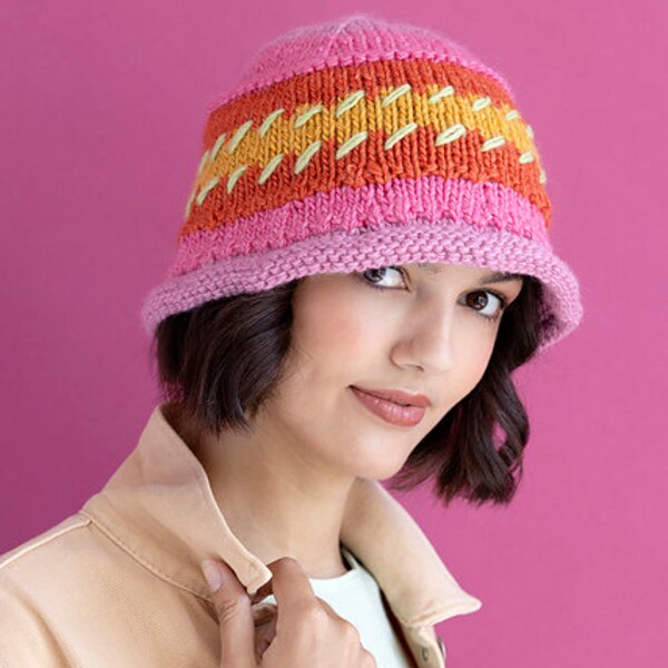 Colorful Fair Isle Hat For Women - Intermediate Knitting Pattern | Cosmos Hat | Juniper Moon Moonshine