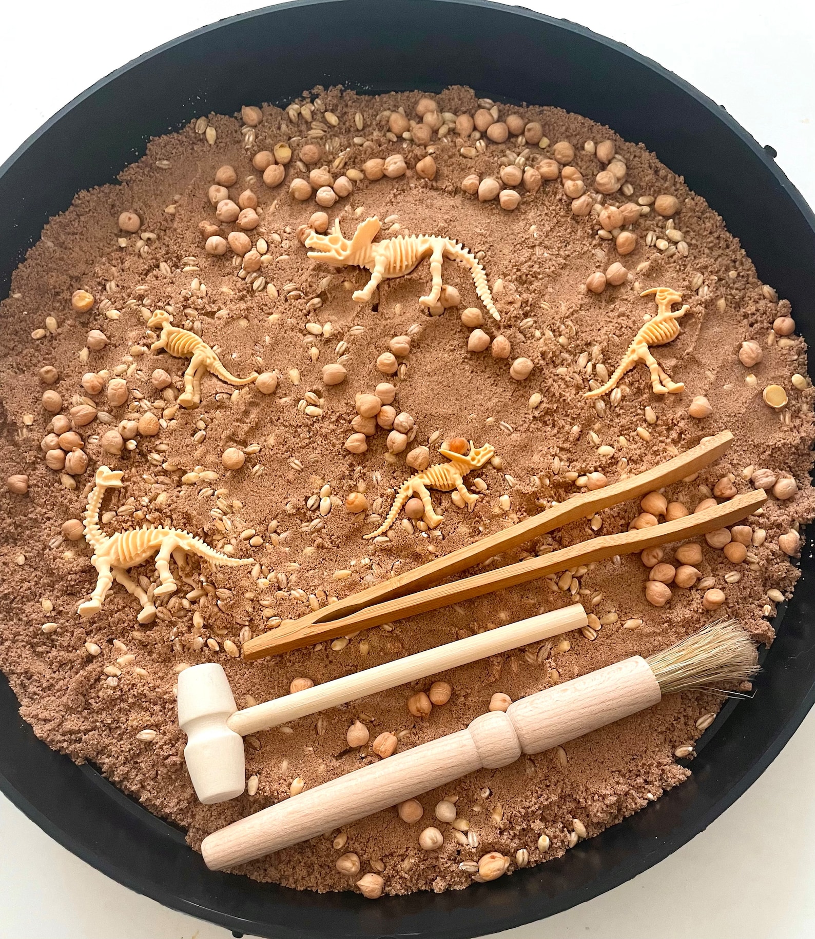 Dinosaur Excavation Set Dino Fossil Sensory Play Tray Kit Messy Play ...
