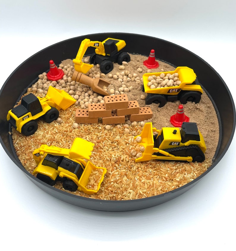 Diggers Rice Craft Digger Set Building Site Play Tray Sensory Digger Kit Building Site ...
