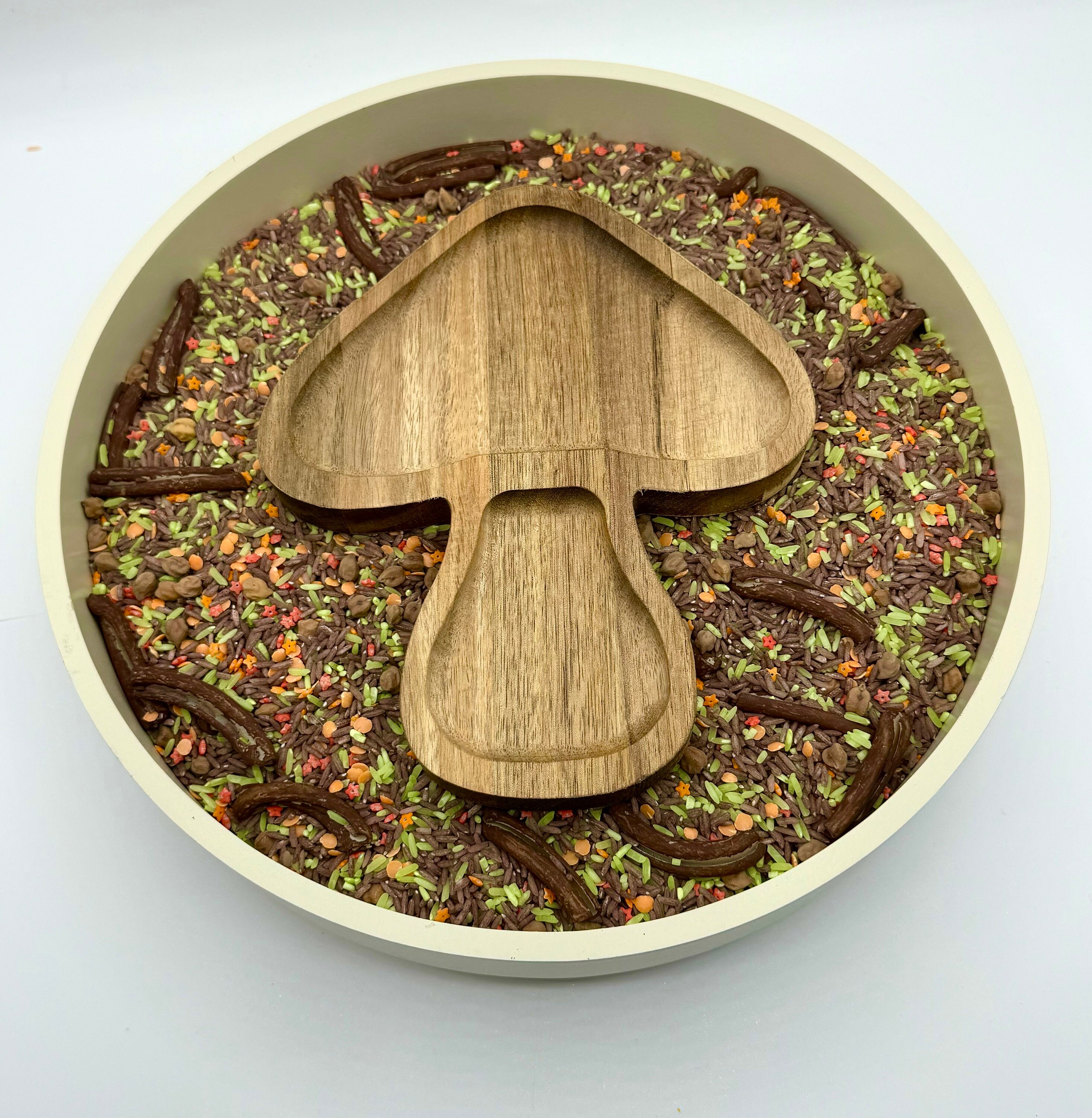 Toadstool Base Wooden Toadstool Tray Sensory Tuff Tray Montessori Sensory Play Loose ...