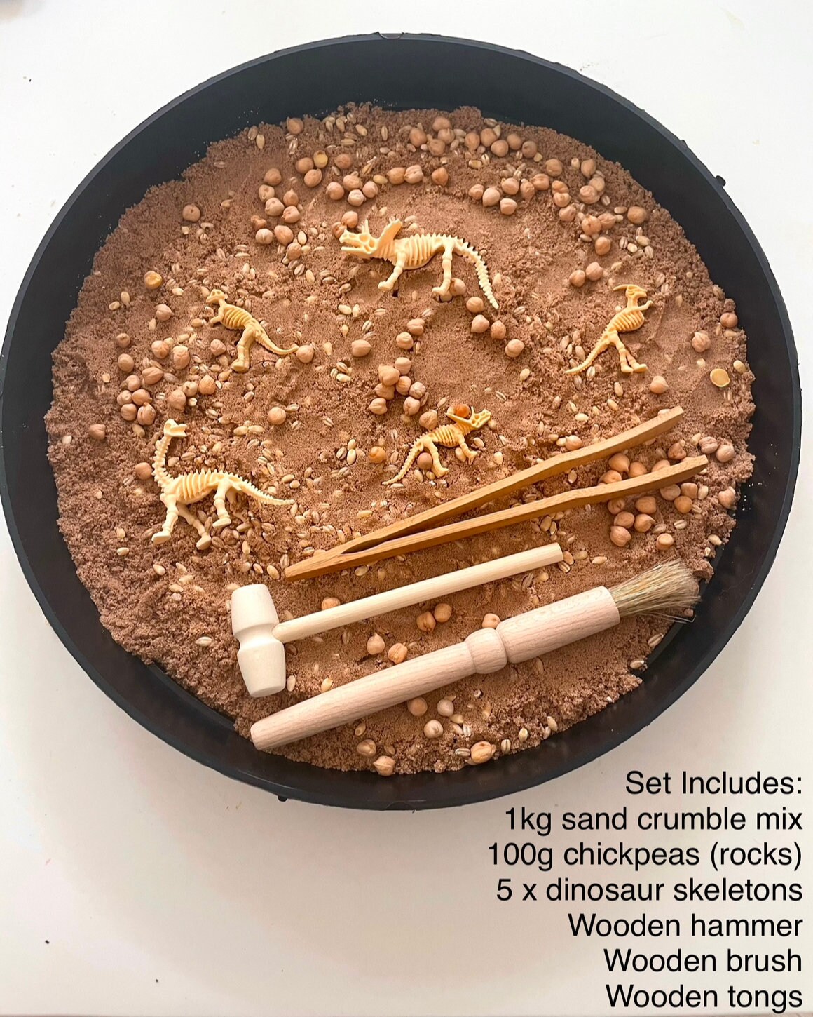Dinosaur Excavation Set Dino Fossil Sensory Play Tray Kit Messy Play ...