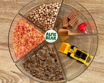 Play Tray with Compartments Inserts for Messy Play Sensory Tuff Tray Sorting Tray Sensory Fun Toddler Gift Tuff Tray Sensory Rice Play Tray