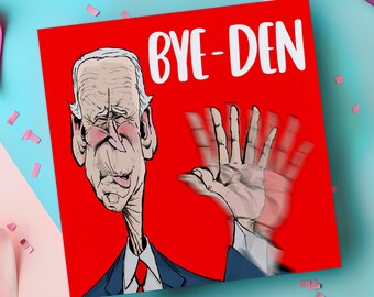 Carte de départ amusante, jeu de mots drôle pour un nouvel emploi, carte de départ amusante de Joe Biden, collègue de travail, au revoir, bonne chance, voyage