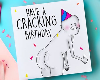 Tenha um Aniversário Incrível, Cartões de Aniversário Engraçados, Bumbum, Cartão Rude, Cartão de Aniversário Engraçado para Ela, Para Ele. Presente de Aniversário Engraçado, Namorada