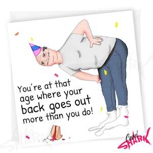 Back Goes Out More Than You, Funny Birthday Card for Him, Cards for Men, Funny card for Dad, Birthday Cards for Husband, Brother, Boyfriend