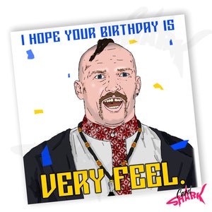 Tarjeta de cumpleaños de Oleksandr Usyk, divertida tarjeta de boxeo, meme de Anthony Joshua, regalo de Tyson Fury, para él, tarjeta de cumpleaños de Ucrania, para papá, novio