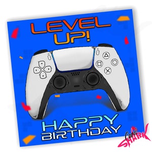 Biglietto di auguri di compleanno personalizzato per videogiochi, biglietti di auguri di compleanno per videogiochi, biglietto di auguri di compleanno per adolescenti, biglietto per adolescenti per lui, per fratello, per figlio, controller