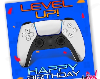 Personalised Gaming Birthday Card, Computer Games Birthday Cards, Teenager Birthday Card Teen Card For Him, for Brother, For Son, Controller