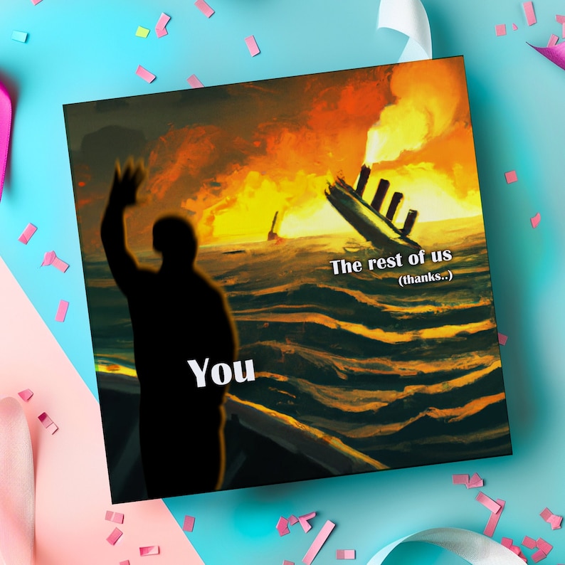 Sinking Ship Leaving Card, Funny Card for New Job Card, Funny Leaving Card, Work Colleague, Goodbye Card, Good Luck, Traitor