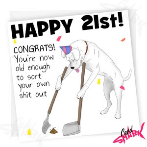 Funny 21st Birthday Card, Card for 21st Birthday, Funny 18th Birthday Gift, for Him, for Her, 21st card for Son, 21 card for Daughter,
