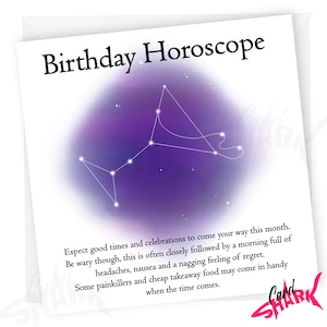Lustige Horoskop Geburtstagskarte, Astrologie Geburtstagskarten, Skorpion Sternzeichen, Karten für Sie, Mama, Tante, Schwester, Freundin, Frau, Sternzeichen