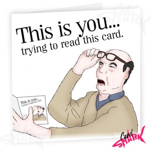 Funny Birthday Cards for Him, Bad Eyesight Card, Rude Card for Dad, Funny Cards, Cheeky birthday card Husband, Joke Card Dad, Old age