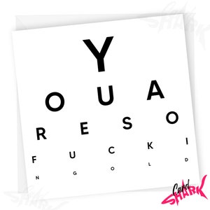 Funny Eye Test Birthday card, Rude Birthday Card, for Him, For Her, 40th, 50th, 60th, 70th, Dad, Boyfriend, Husband, Old Age