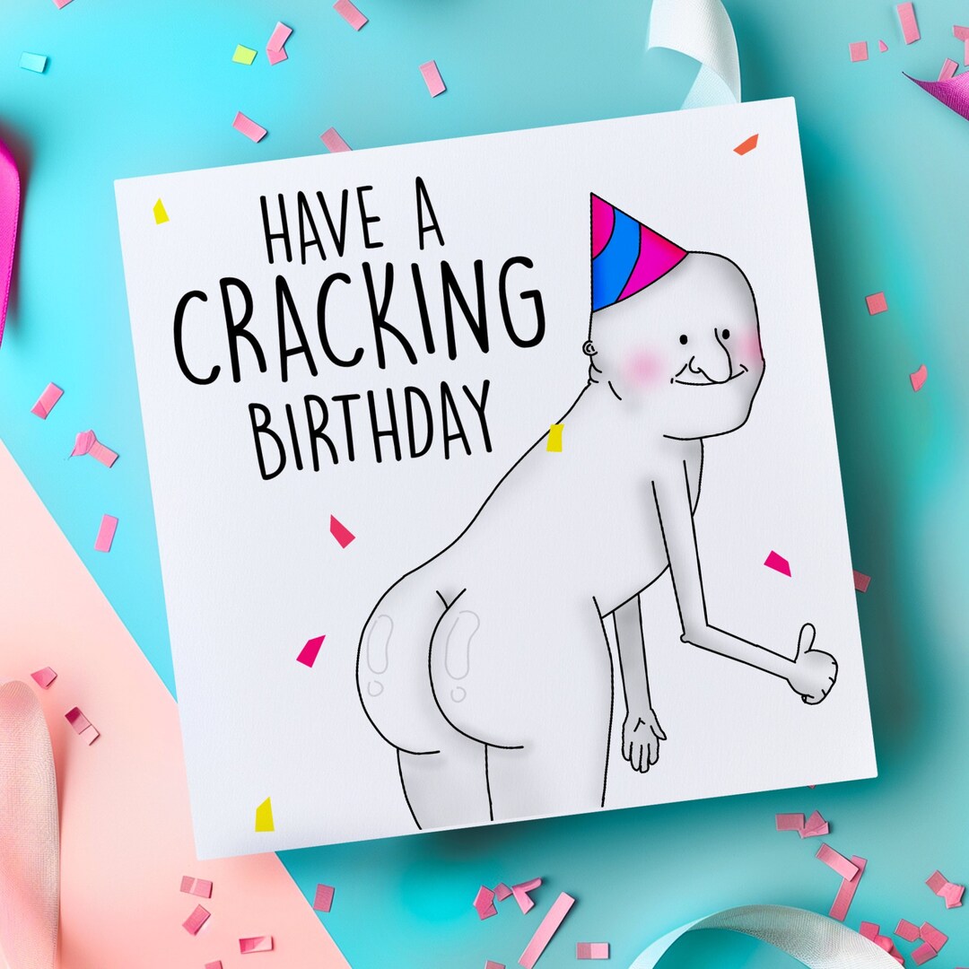 Hilarious Birthday Clipart Hippy Bathday Funny Birthday Card | TS