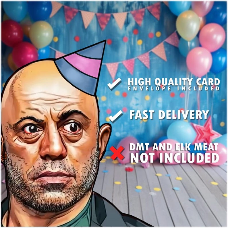 Joe Rogan Birthday Card, Funny Card for Him, Cards for Men, Boyfriend ...