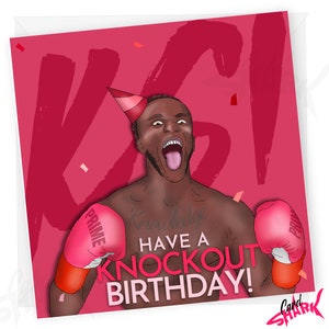 KSI-verjaardagskaart, Prime Energy, boksen, KSI, JJ, kaart voor zoon, tiener, 13e 14e 15e 16e 17e verjaardag voor hem, vriend, kleinzoon