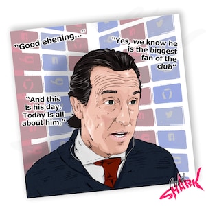 Tarjeta de cumpleaños de Unai Emery para su hijo, tarjeta de cumpleaños de fútbol, tarjeta divertida de cumpleaños para su hermano, tarjeta del Aston Villa para su padre, Tyrone Mings, John McGinn