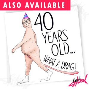 Balls in the Water, Funny 40th Birthday Card for Him, 40th Card for Dad, For Husband, Uncle 40th birthday card, Balls, 40, Rude 40th Card image 3